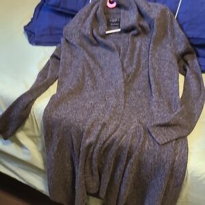 All Saints Charcoal Open Front Cardigan